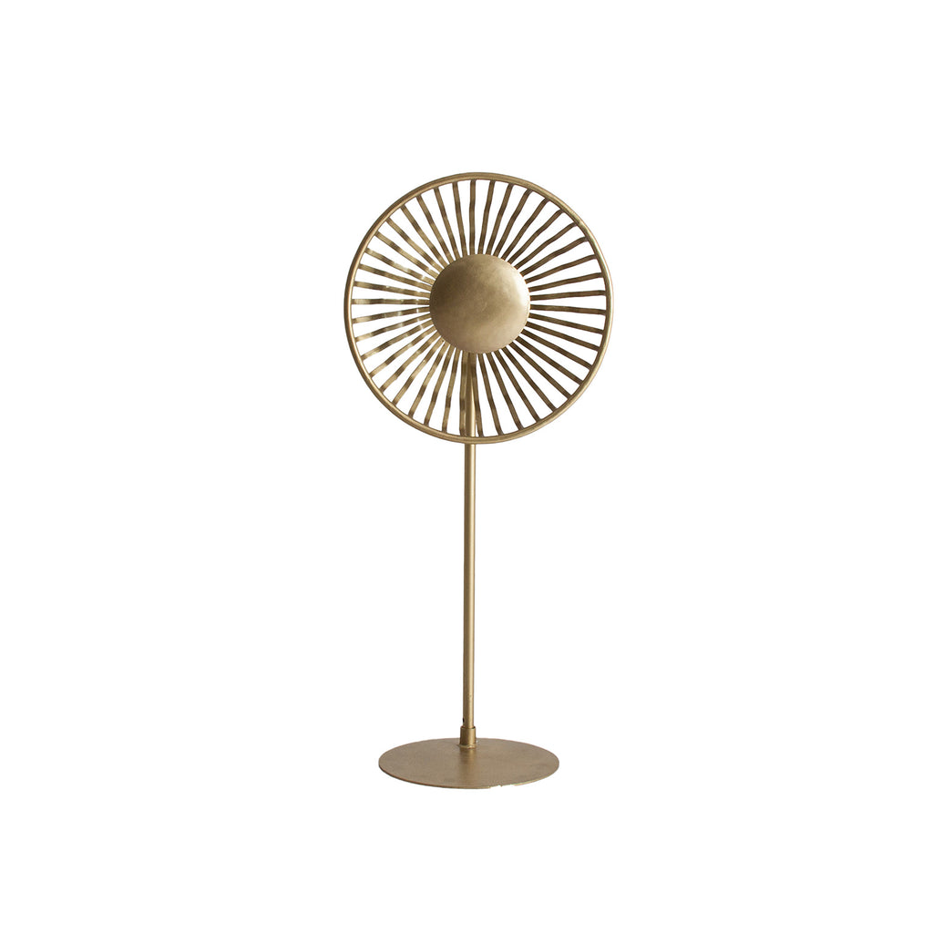 Goldene Stehlampe im Art Deco Stil