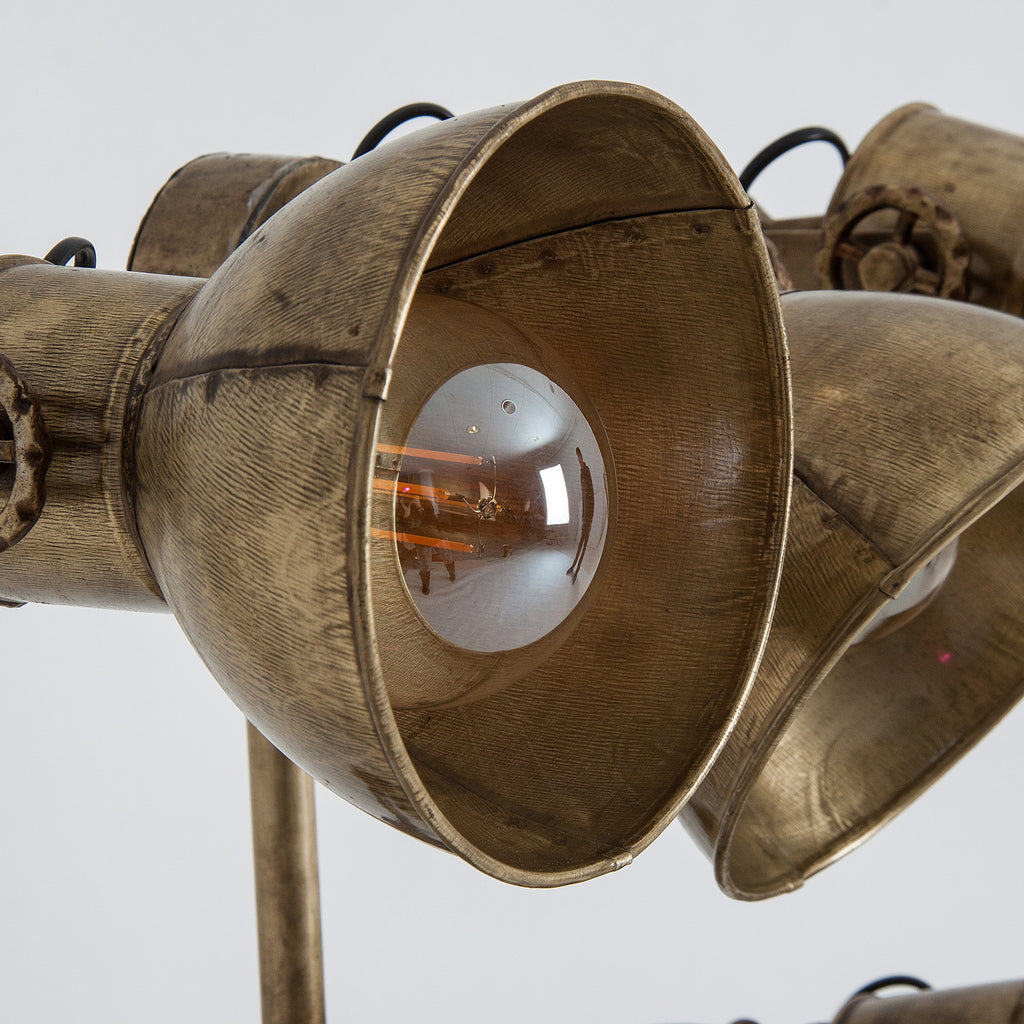 Vintage Tripod Stehlampe in Gold 