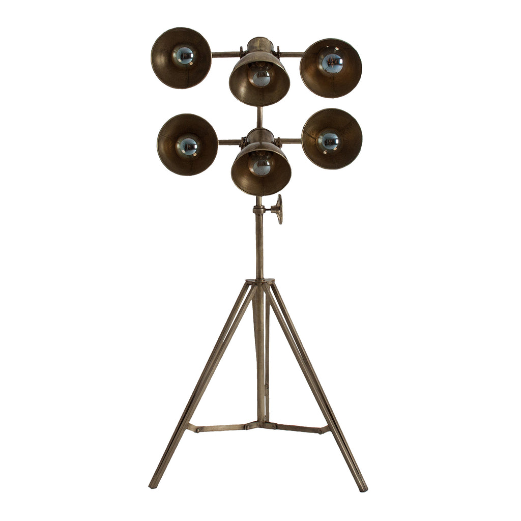 Vintage Tripod Stehlampe in Gold 