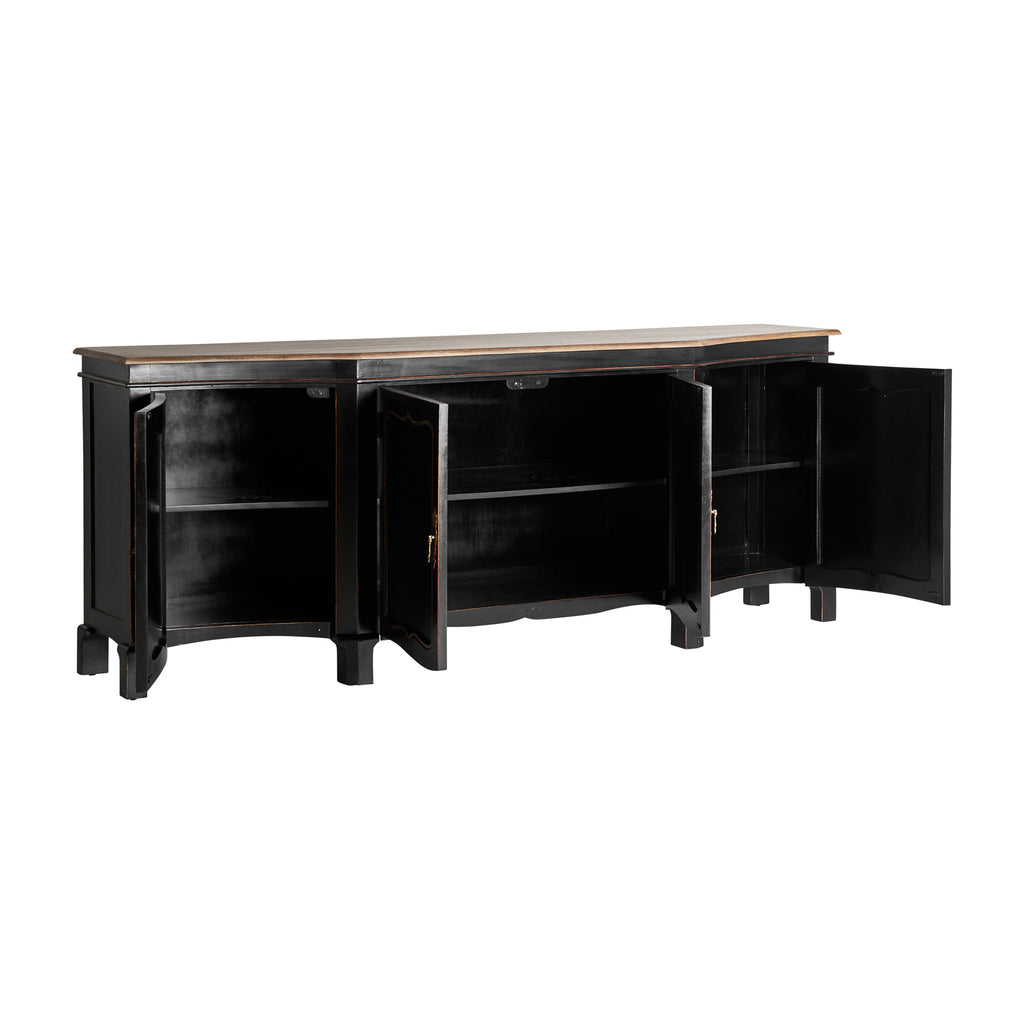 Klassisches Viertüriges Sideboard aus Mangoholz 