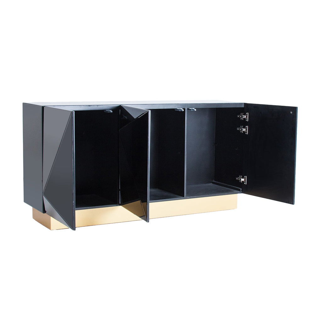 Art Deco Sideboard in Schwarz und Gold - Maison Oudh