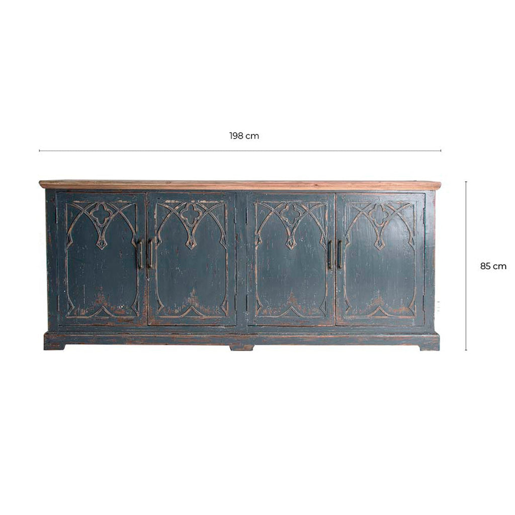 Rechteckiges Sideboard aus Ulmenholz im Stil der Provence - Maison Oudh