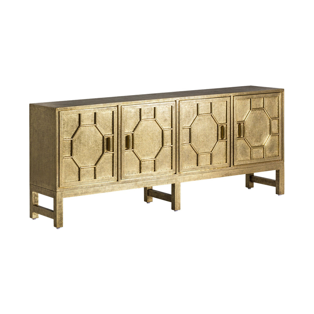 Sideboard in Gold aus Messing mit vier Türen - Maison Oudh