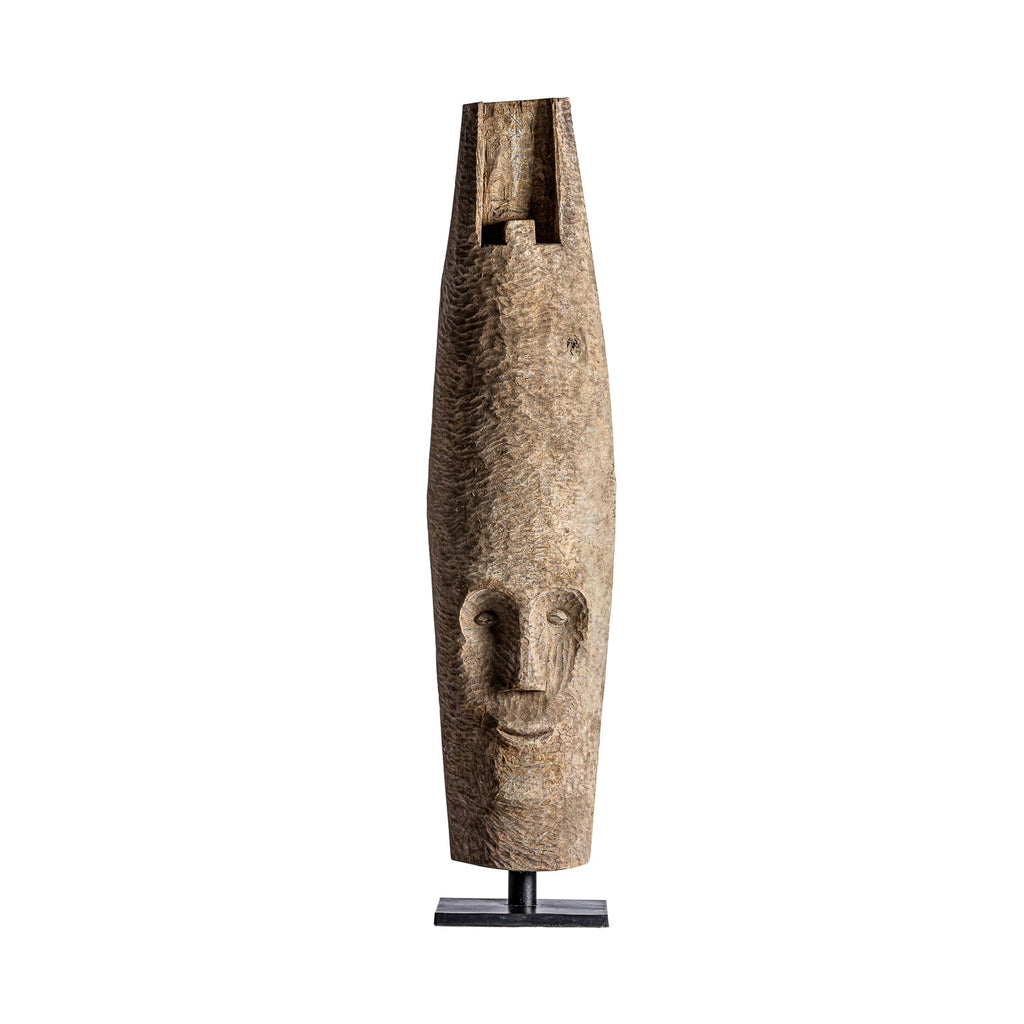 Skulptur Face aus Mangoholz - Maison Oudh